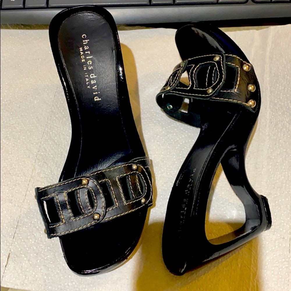 Charles David wood sole sandals